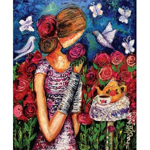 Shazly Khan, Color Of Love, 20 x 24 Inch, Acrylic on Canvas, Figurative Paintings, AC-SZK-112